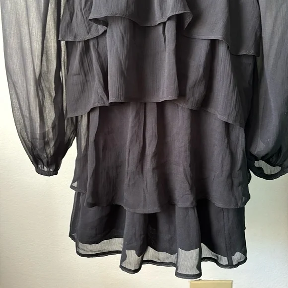 A&F - BLACK RUFFLE DRESS - Picture 7 of 13